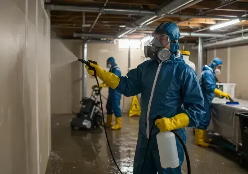 Basement Sanitization and Antimicrobial Treatment process in Blaine County, ID